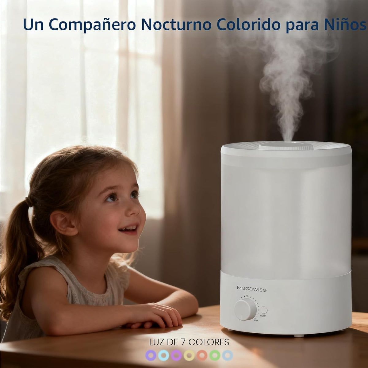 MEGAWISE Humidificador de niebla fría de 3.5 litros - Vaporizador u...