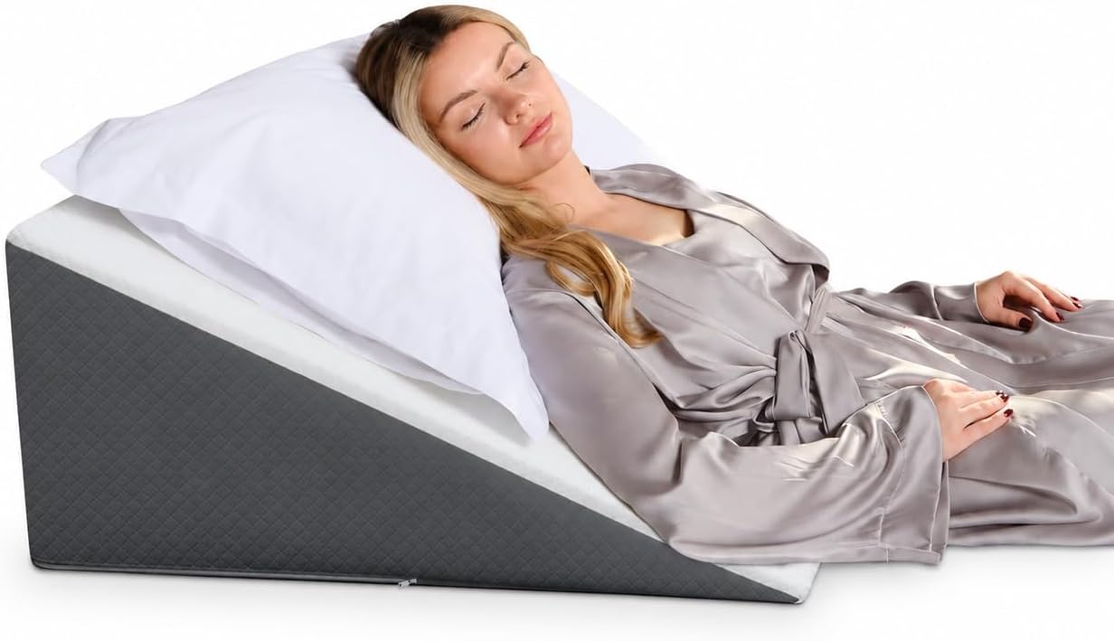 Kölbs - Almohada en forma de cuña con funda jacquard elegante para...