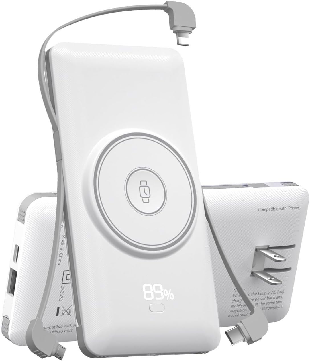 LUCKYFELLOW Cargador portátil magnético de 10000 mAh para iWatch y...