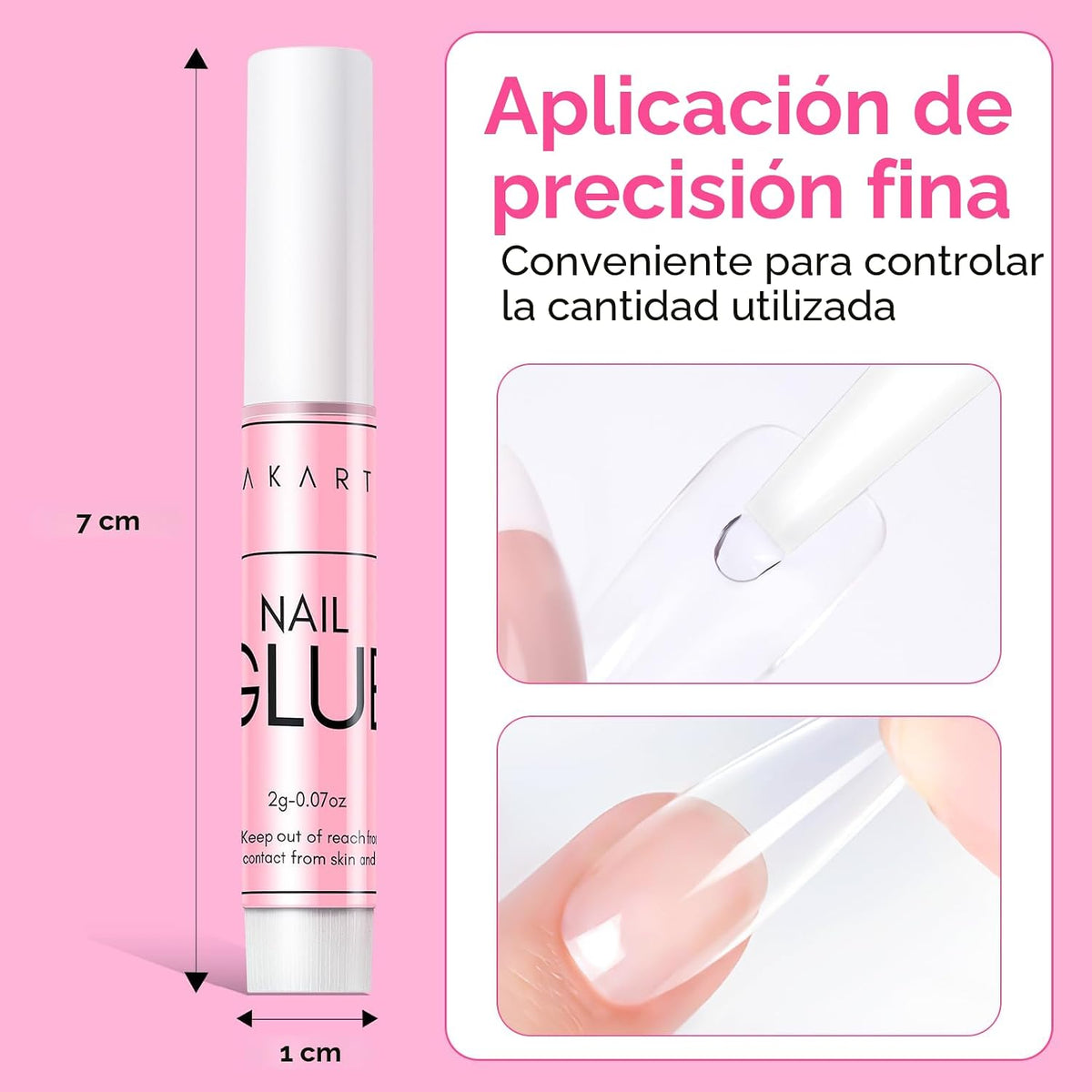 Makartt Pegamento de uñas súper fuerte para uñas acrílicas, uñas a...