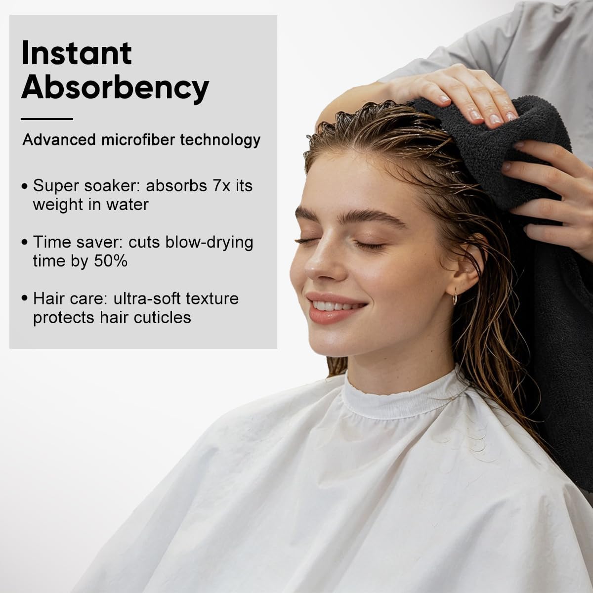 GLIMGLINT Paquete de 24 toallas de microfibra para el pelo a granel...