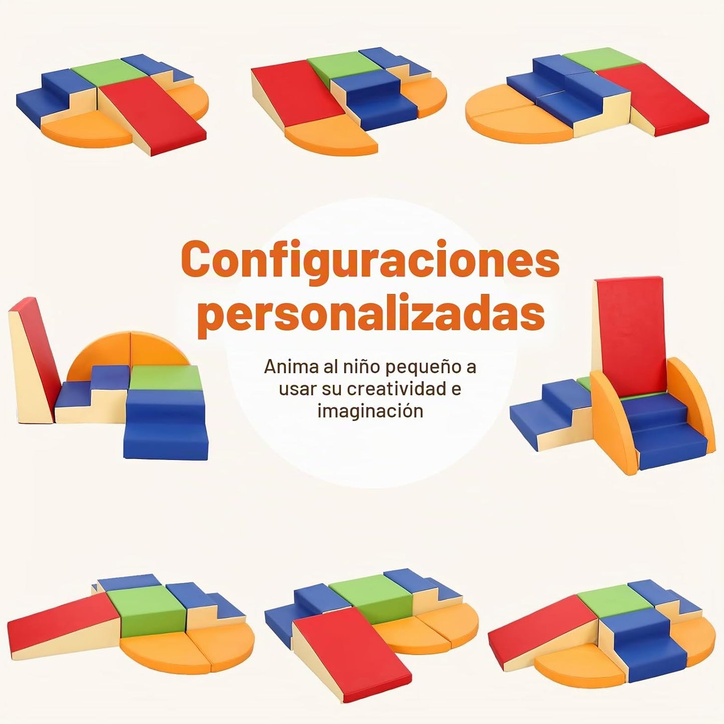 TODIBY Juguetes de Escalada de Cuero PU Suave de 6 Piezas para Niño...