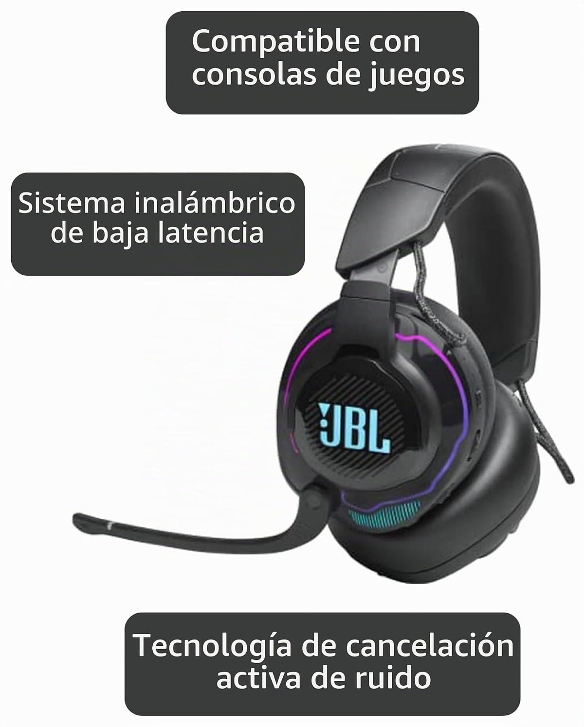 JBL Quantum 810 Wireless - Auriculares inalámbricos de rendimiento...