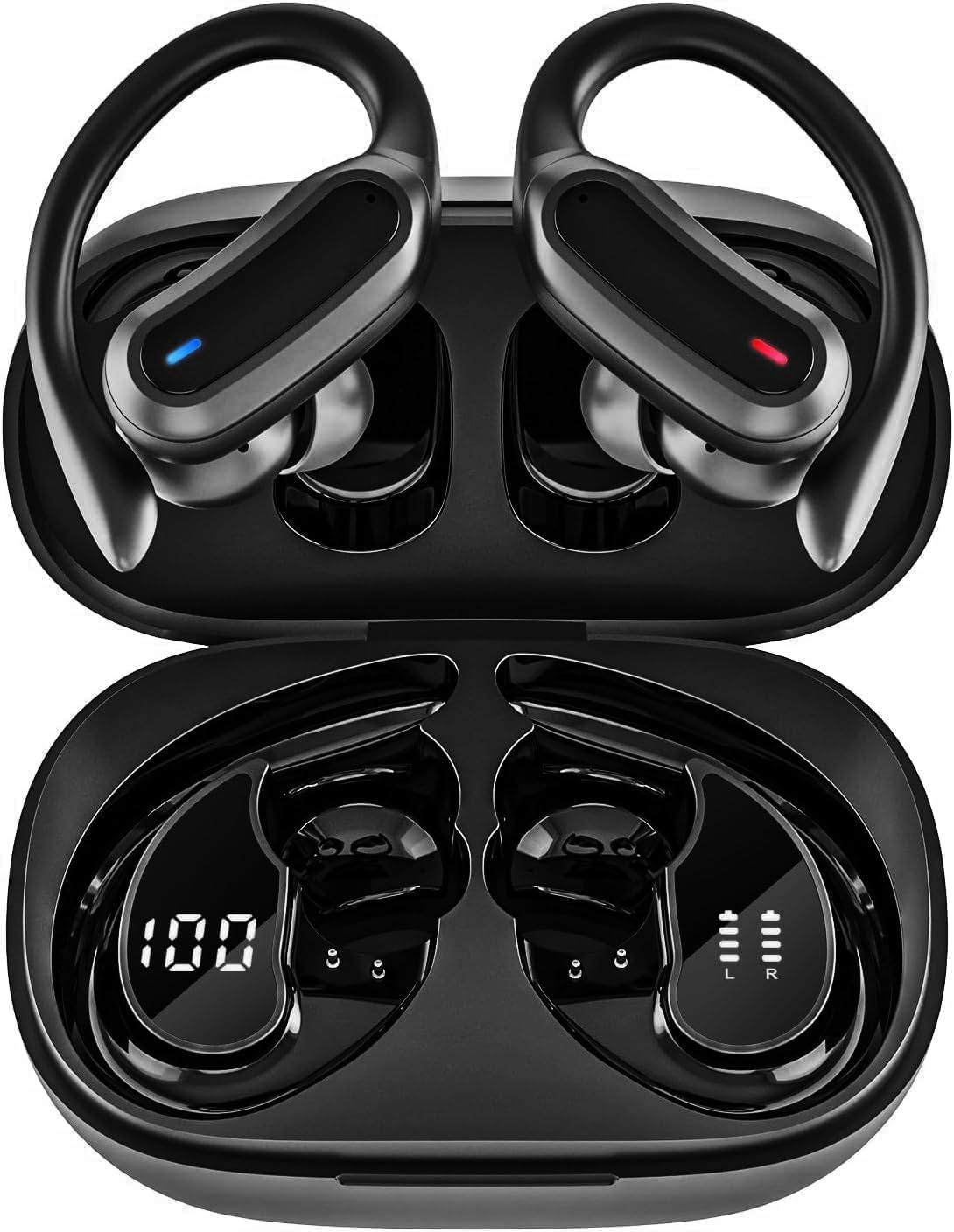 Auriculares inalámbricos Bluetooth, auriculares estéreo de 54 horas...