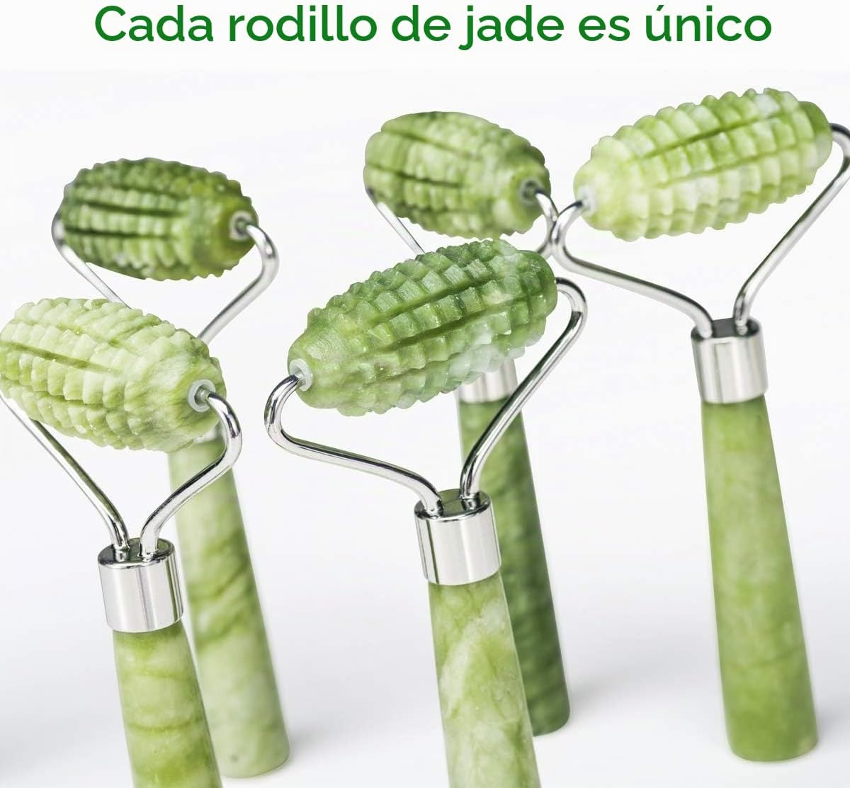 Kimkoo Juego de rodillos de jade para la cara 3 en 1 Con herramient...