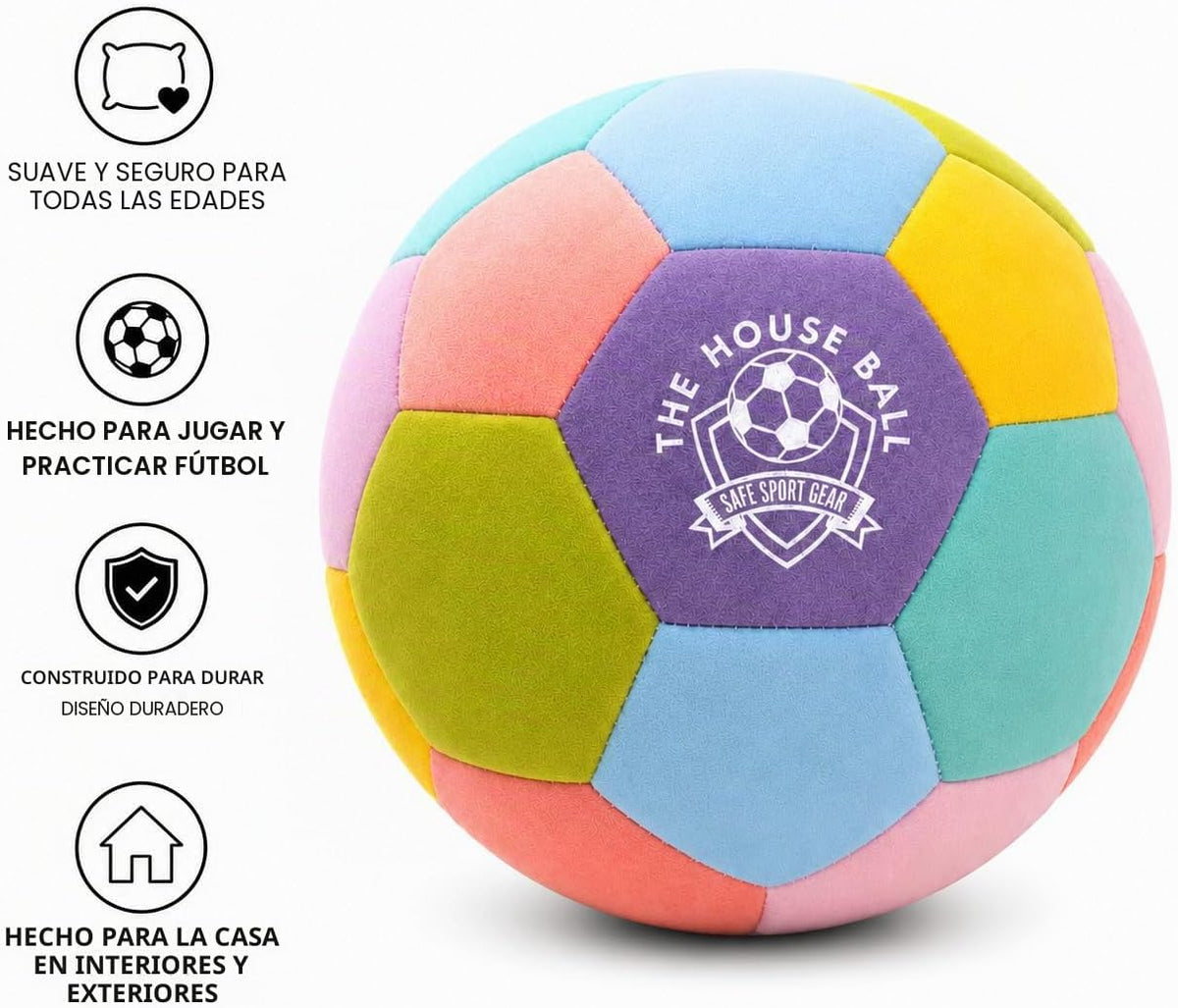 The House Ball - La pelota de fútbol original suave y segura para i...
