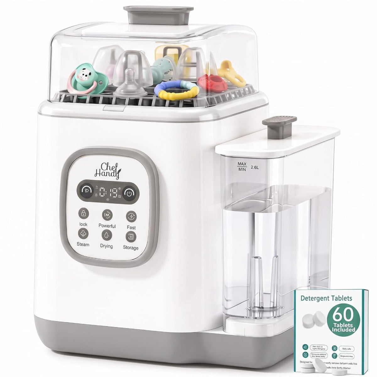 Chefhandy Lavadora de biberones, lavadora todo en uno y esterilizad...