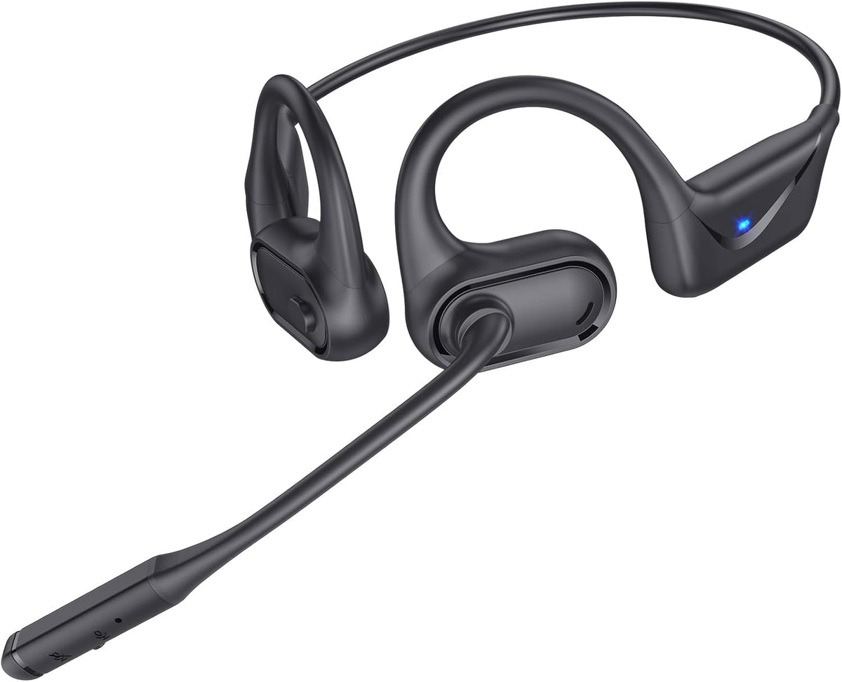 ZORIOXI Auriculares de oreja abierta con micrófono, auriculares Blu...