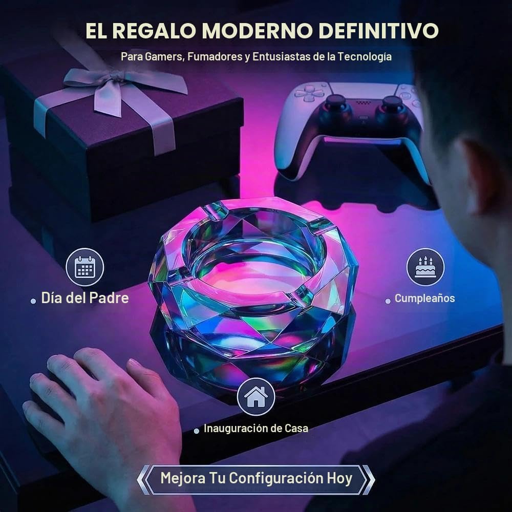 Kaforise Cenicero K9 de cristal pesado para cigarrillos \u2013 Ceni...