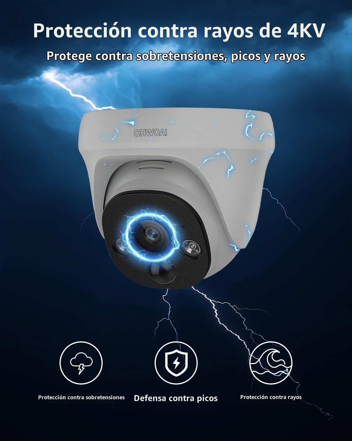 Sistema de cámara de seguridad con cable 4K al aire libre, sistemas...