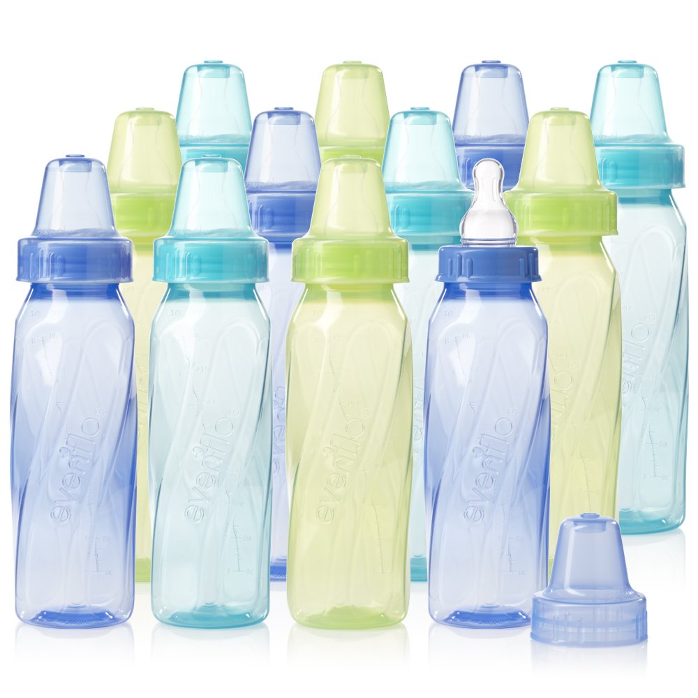 Evenflo Feeding Botellas clásicas de plástico tintado estándar para...