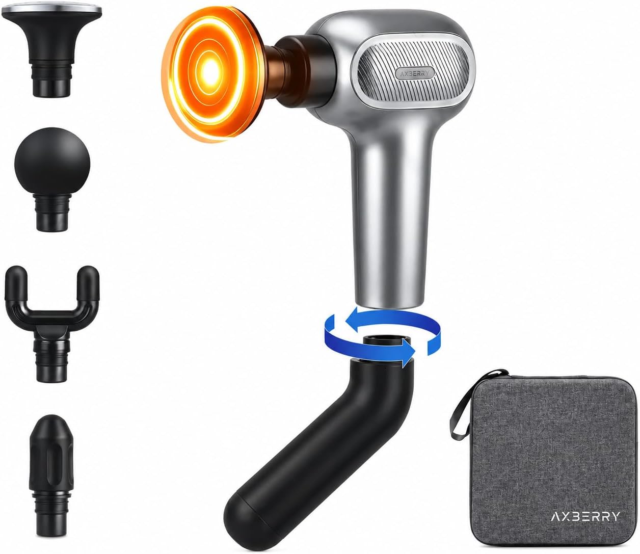 AxBerry Pistola de masaje, masajeador de percusión de tejido profun...