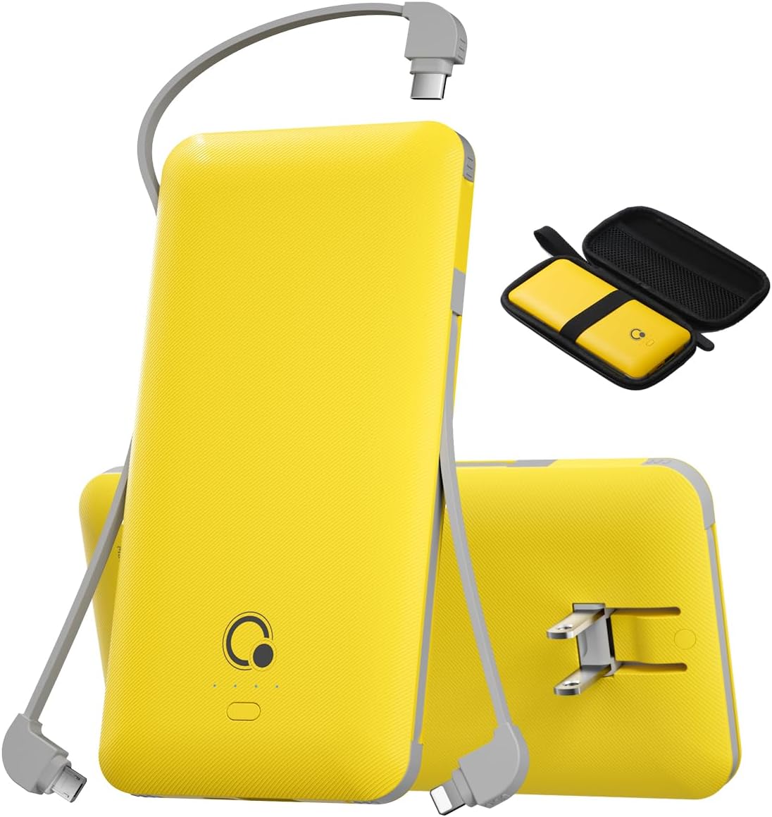 Q Banco de energía de 10000 mAh, cargador portátil delgado, batería...