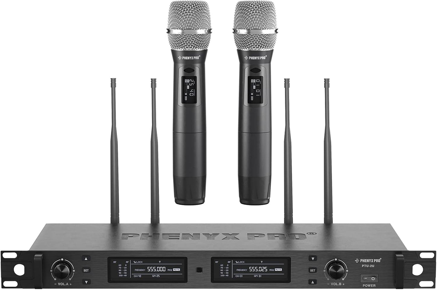 Phenyx Pro Sistema de Micrófono Inalámbrico, Juego de Micrófonos de...