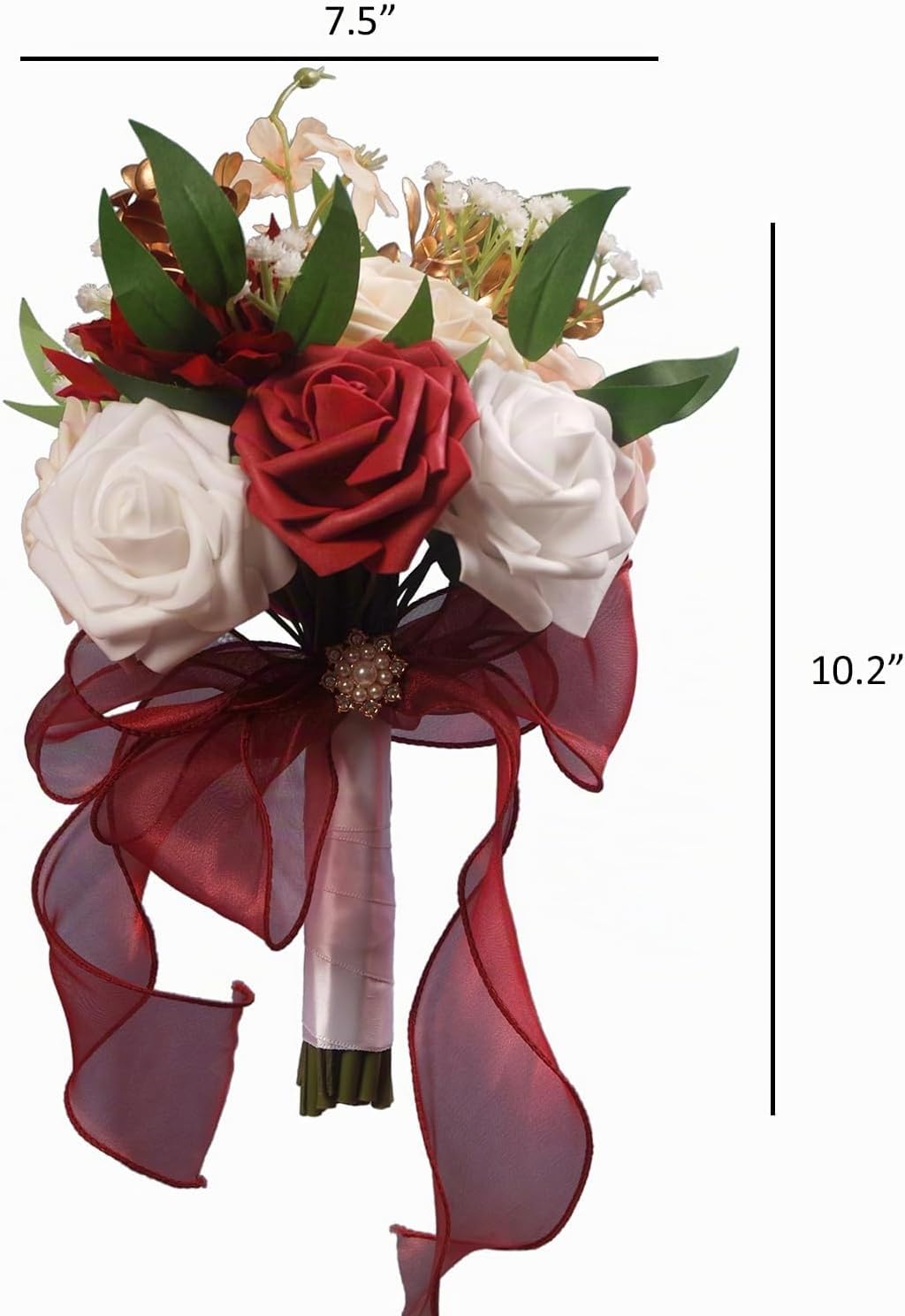 Ramos artificiales para novia y dama de honor, flor nupcial para bo...