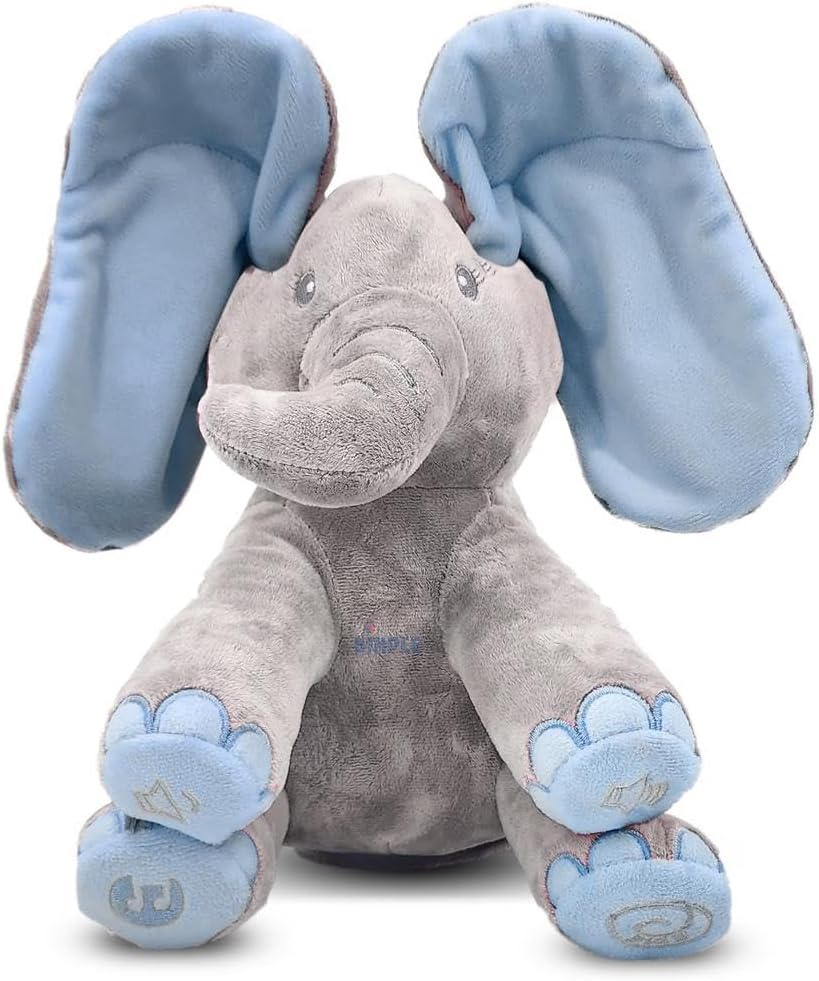 Dimple Kyle Peek A Boo Juguete de Elefante, Elefante de Peluche Int...