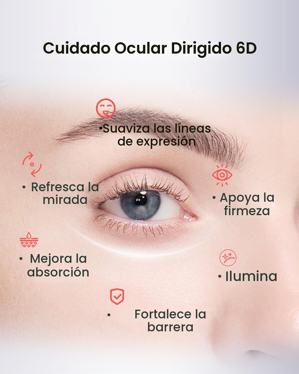 AMIRO PDRN Crema de ojos para terapia de luz roja con masajeador de...