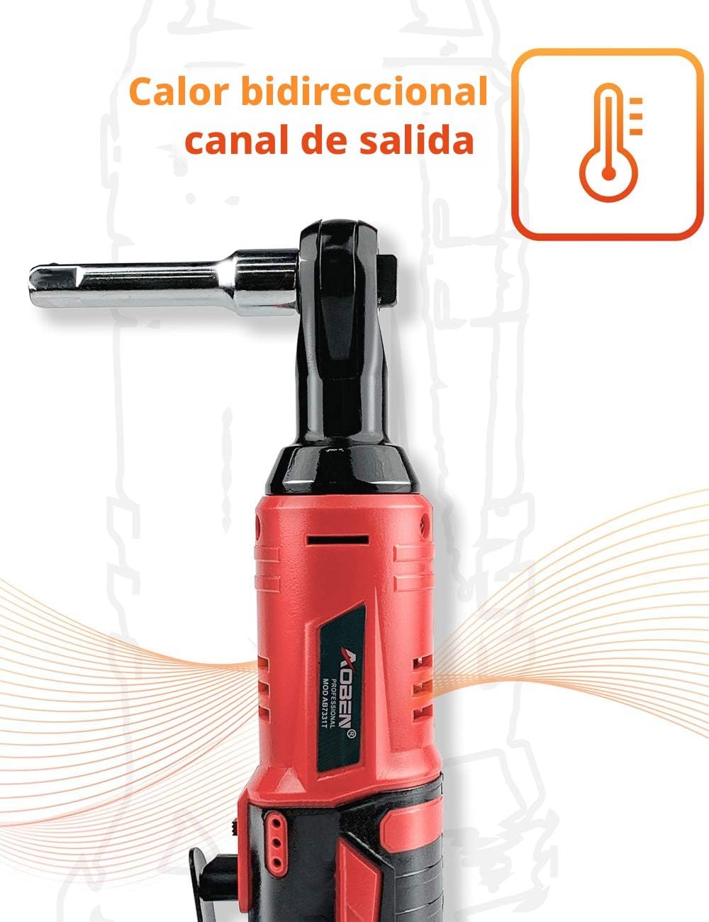 AOBEN Juego de llaves de trinquete eléctricas inalámbricas, kit de...