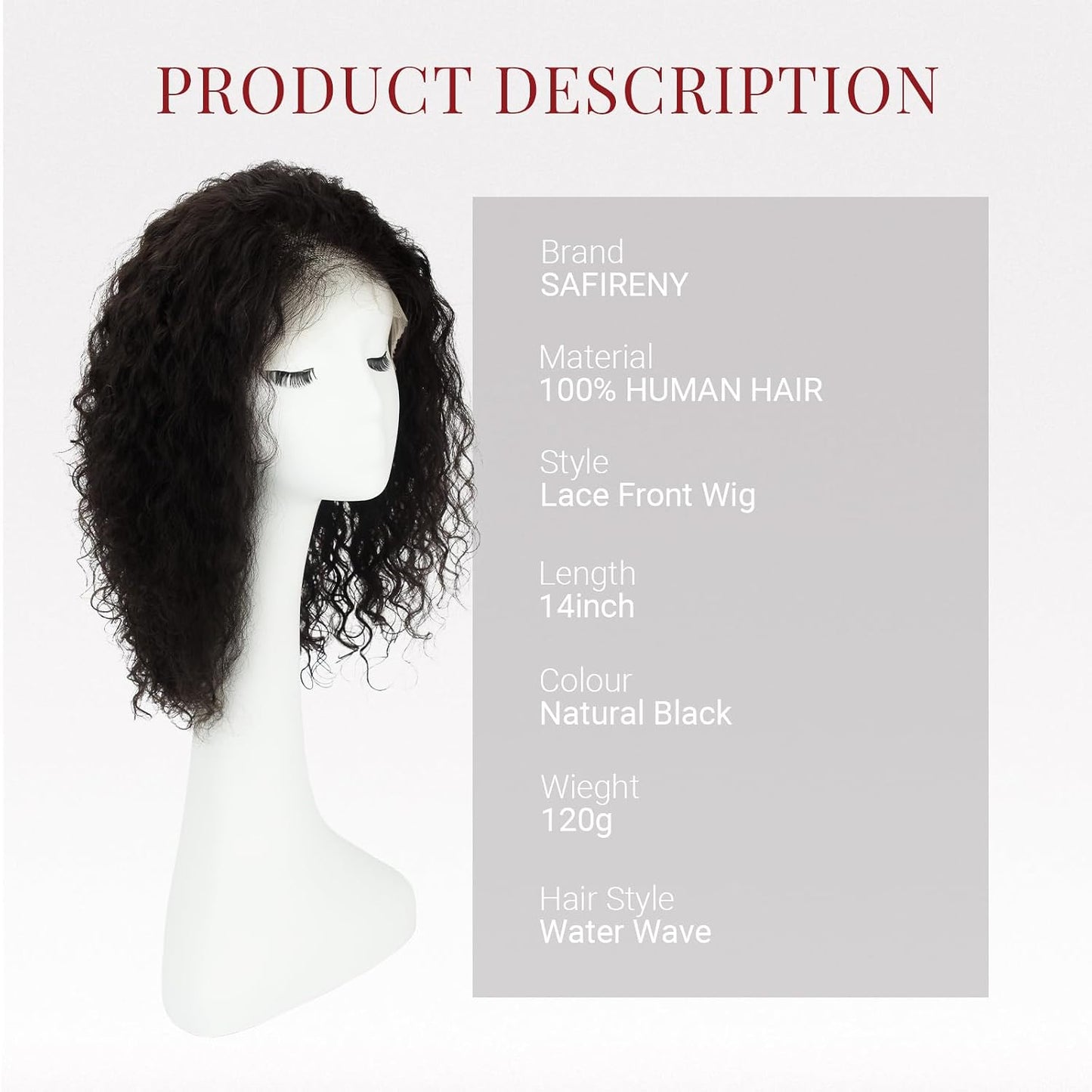 Pelucas SAFIRENY de cabello humano 13x4, pelucas con encaje frontal...