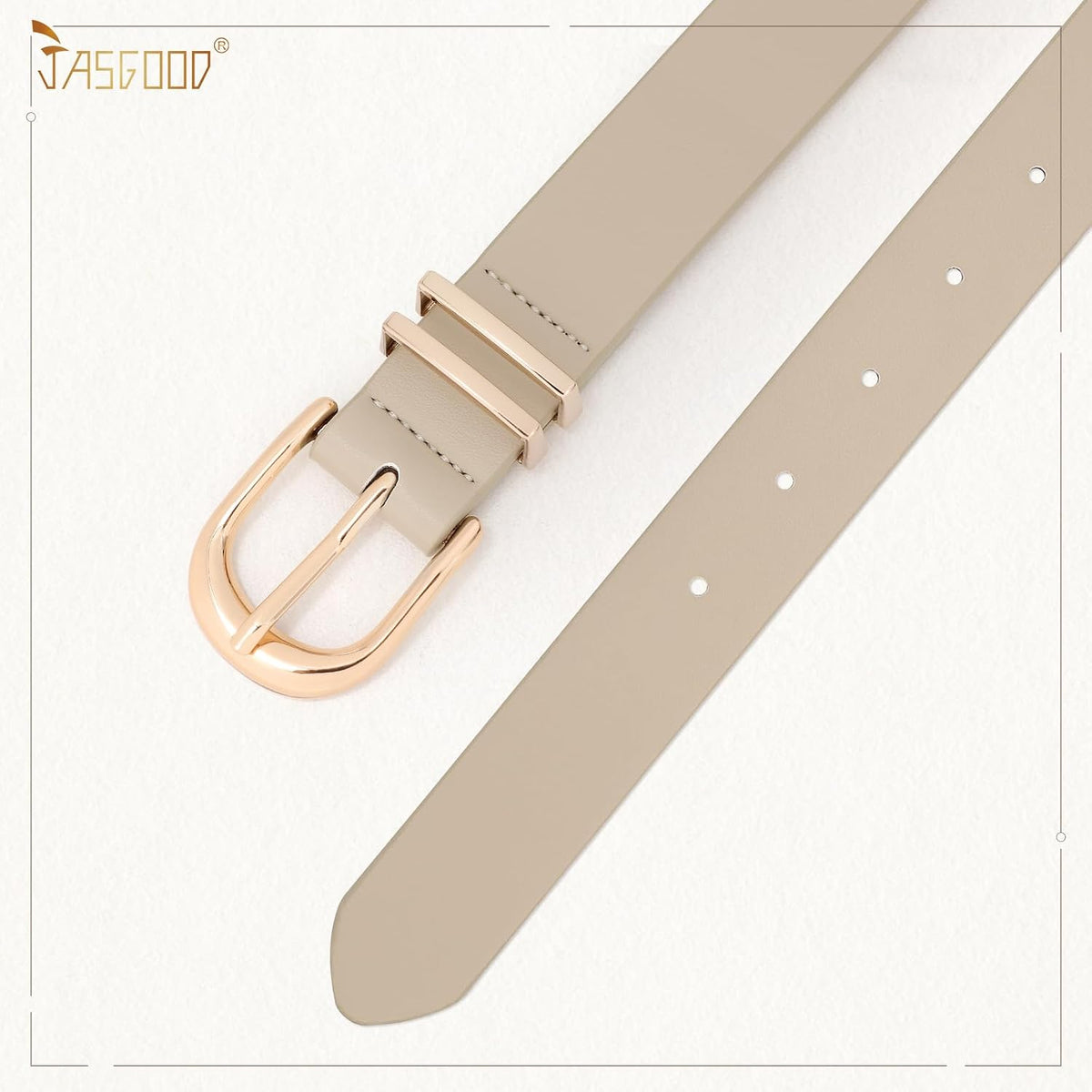 JASGOOD Paquete de 3 cinturones de cuero para mujer para jeans, ves...