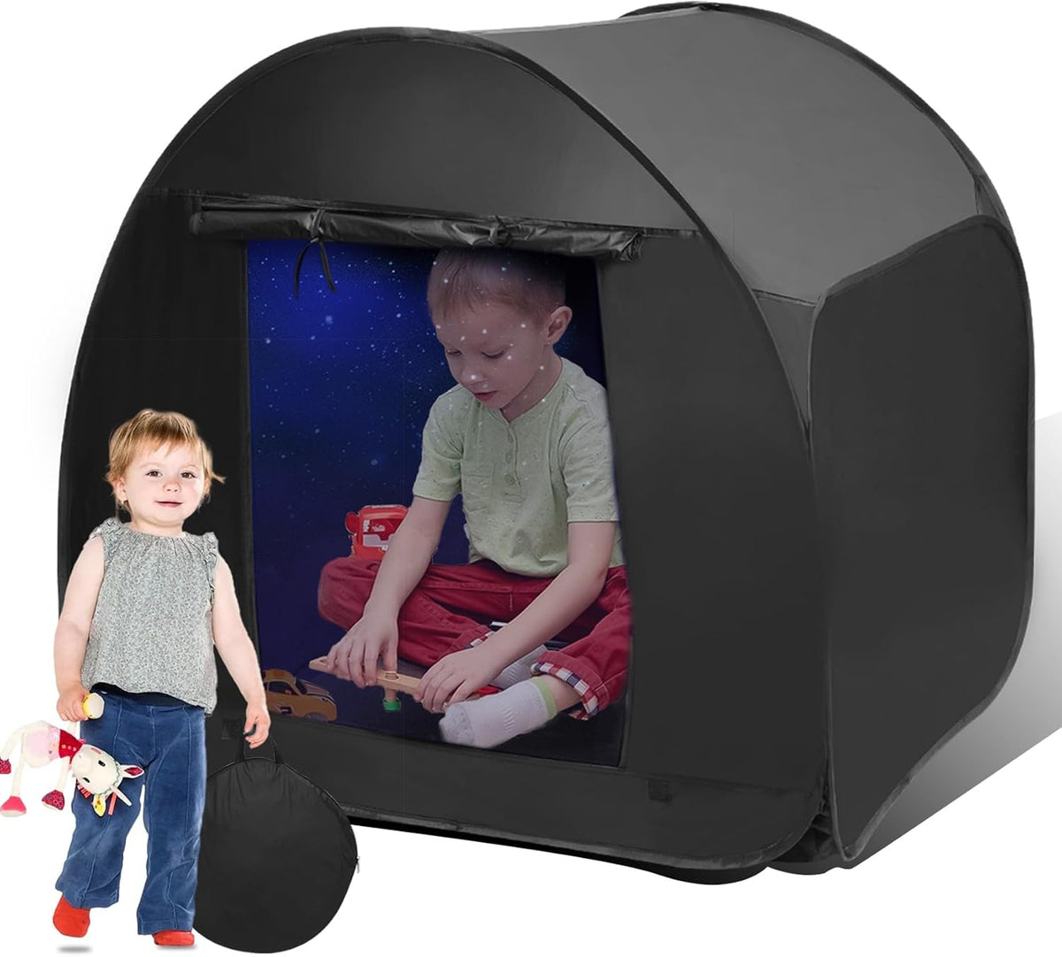 Tienda de campaña sensorial para niños de 47.2 x 47.2 x 47.2 pulgad...