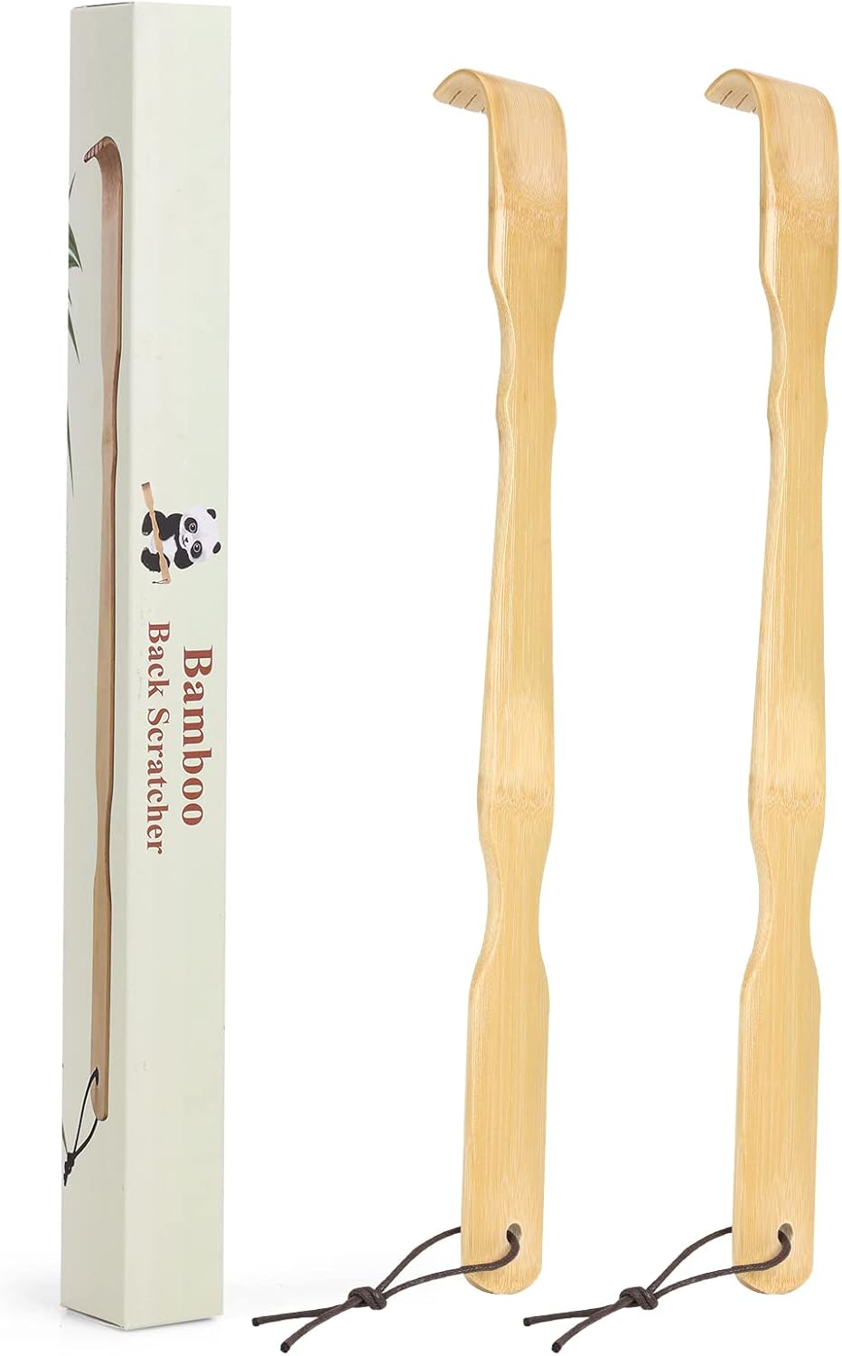 YIMICOO Paquete de 2 rascadores de espalda de bambú de madera, 17 p...