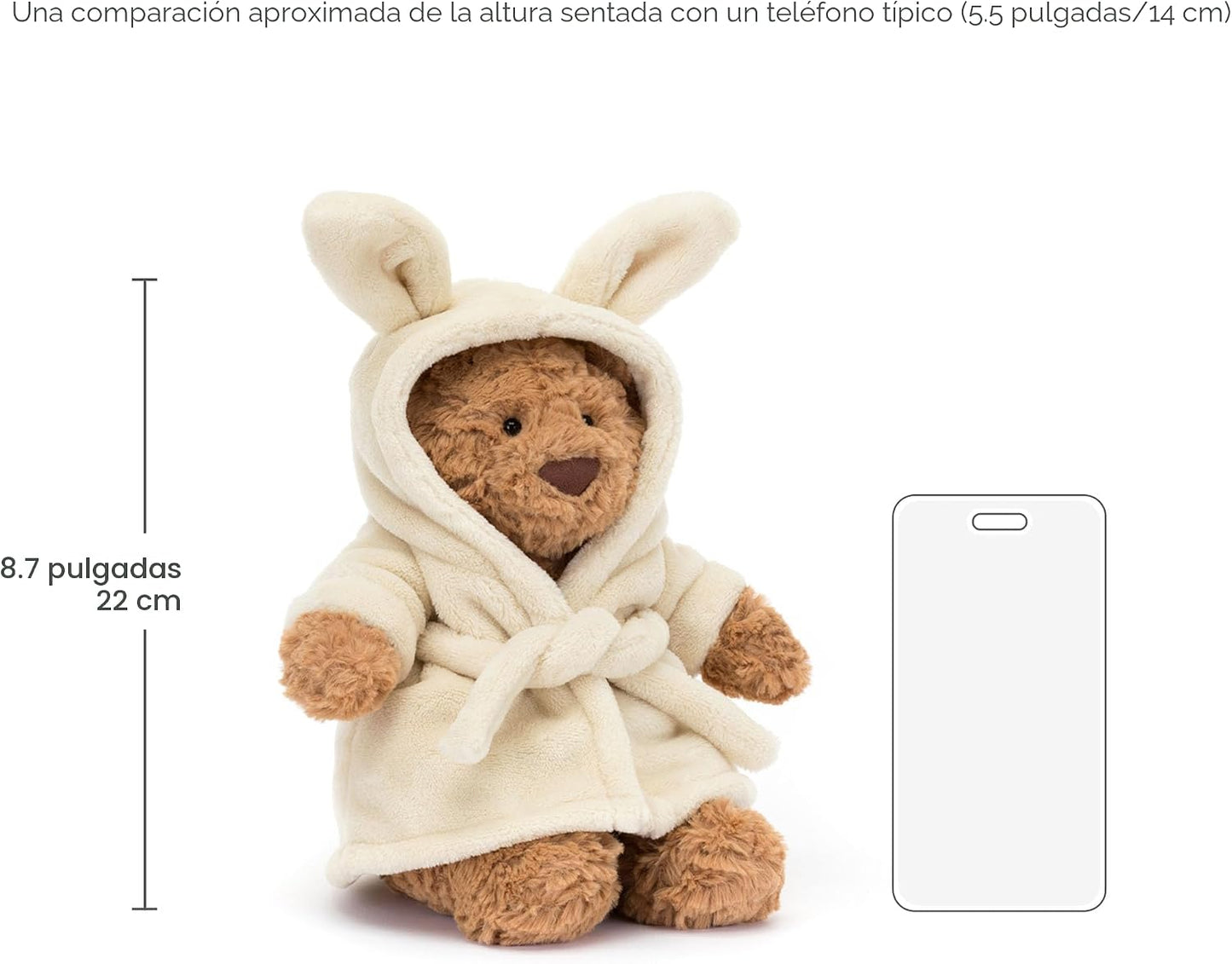 Jellycat Oso Bartholomew con Albornoz Peluche, 10 pulgadas - Oso de...
