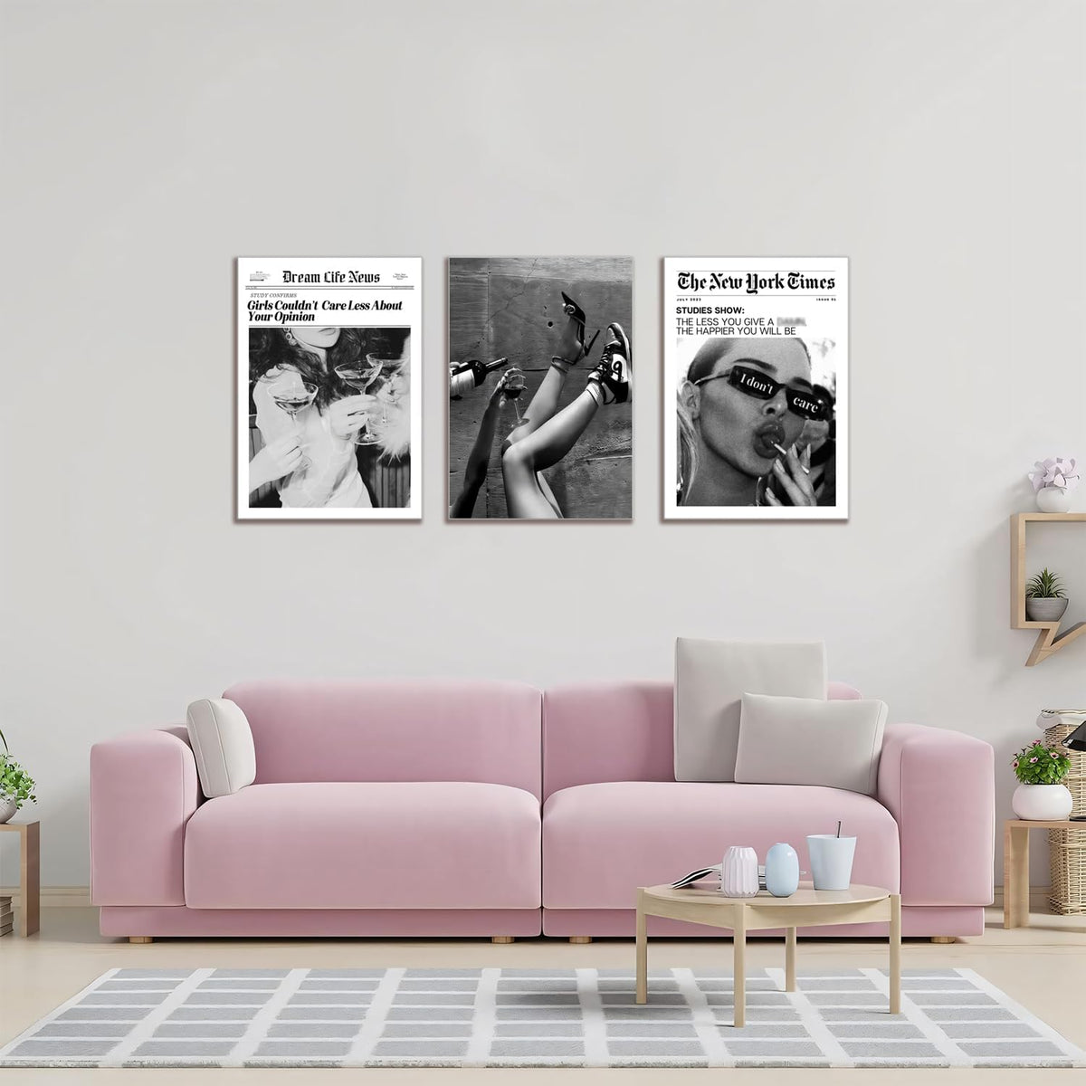 Trendy The New York Times Arte de Pared 16x24 pulgadas Enmarcado Bl...