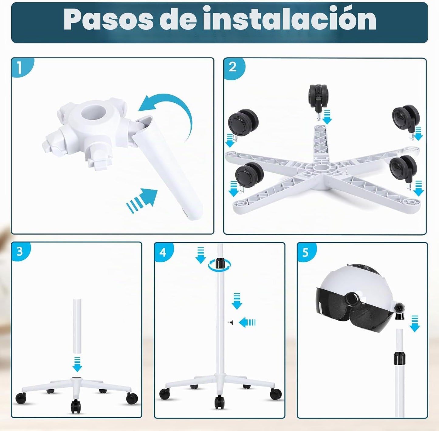 Secador de pelo con capucha, secador de campana profesional sobre r...
