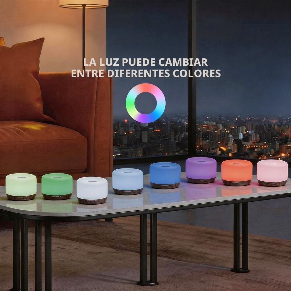 Difusor de aceite esencial, humidificador ultrasónico de niebla frí...