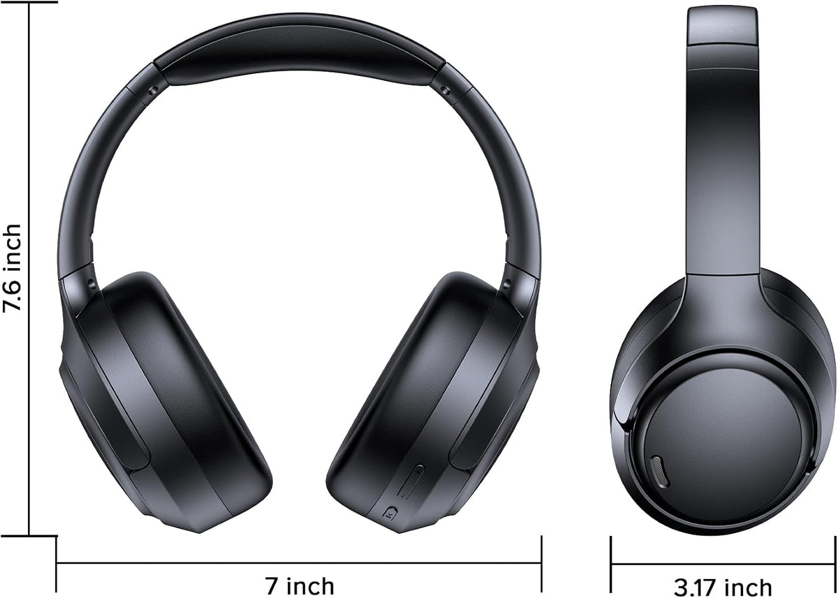 Auriculares híbridos con cancelación activa de ruido Bluetooth 6.0,...