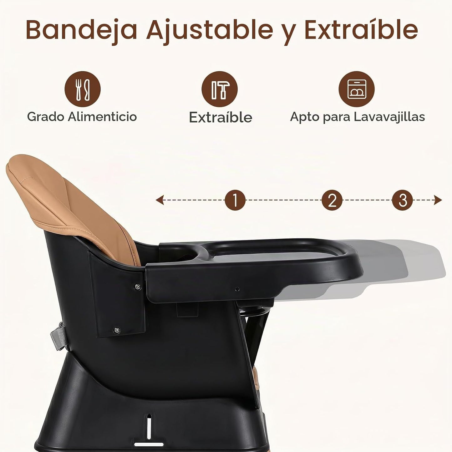 INFANS Silla alta para bebé, silla alta convertible 9 en 1 para beb...