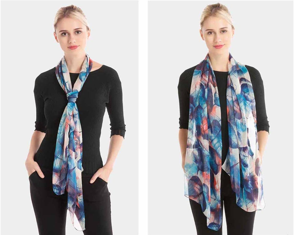 Xyueanlo Bufandas para mujer ligeras de moda con estampado floral,...
