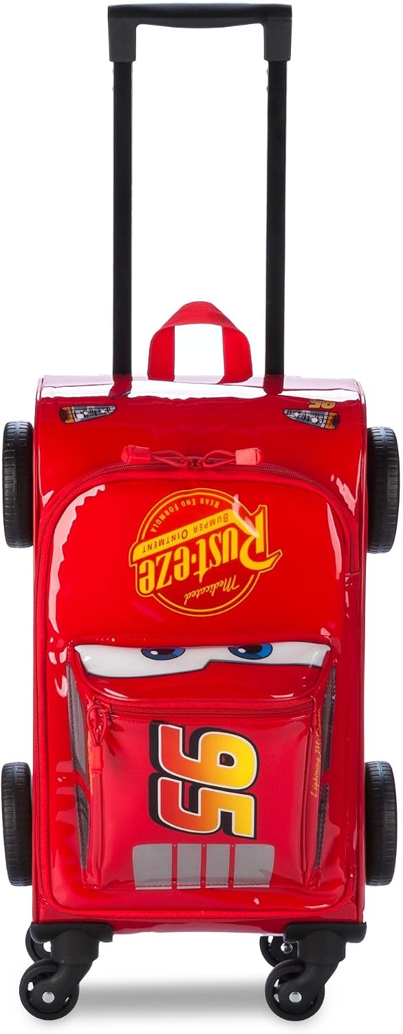 Disney Store Maleta con ruedas oficial Lightning McQueen para niños...