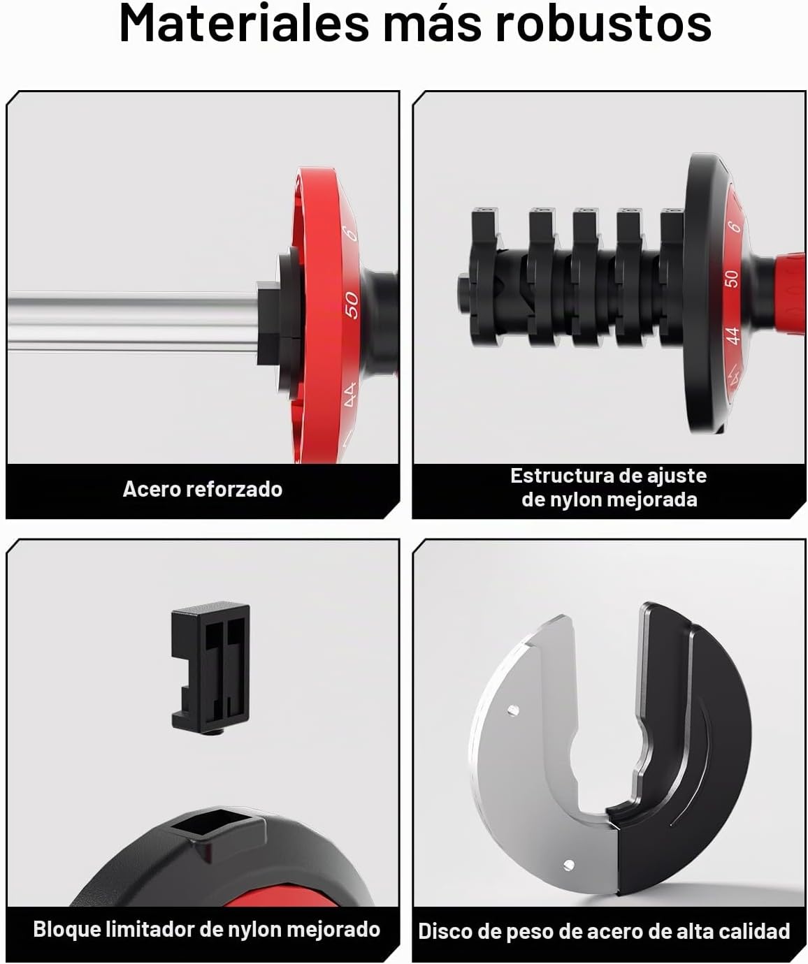 Fit Sir Juego de mancuernas ajustables, 10 en 1, mancuernas ajustab...