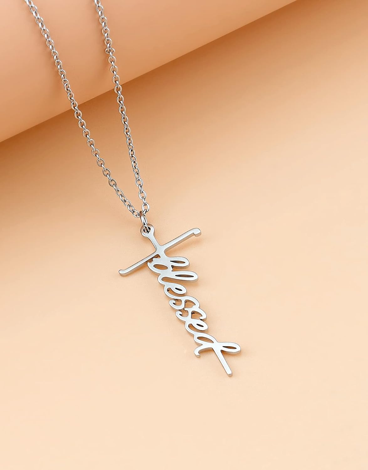Lcherry - Collar de cruz de fe para regalo religioso cristiano para...