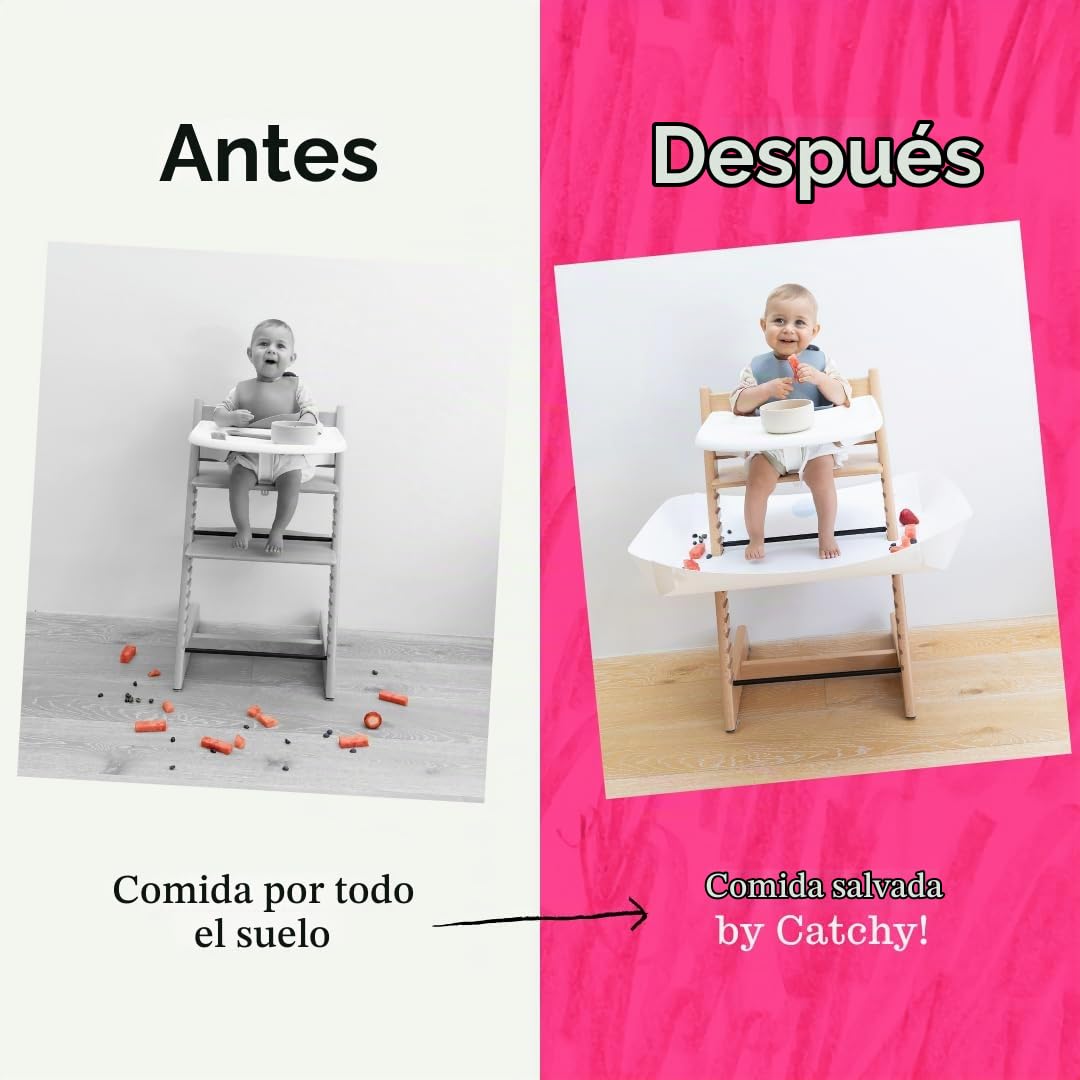 CATCHY - Recogedor de alimentos - Compatible con la silla alta Stok...