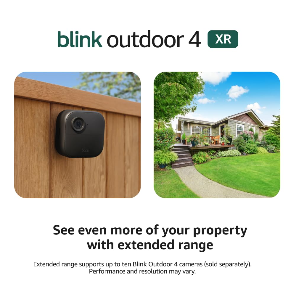 Blink Outdoor 4 XR. Cámara inalámbrica con batería de dos años, cob...