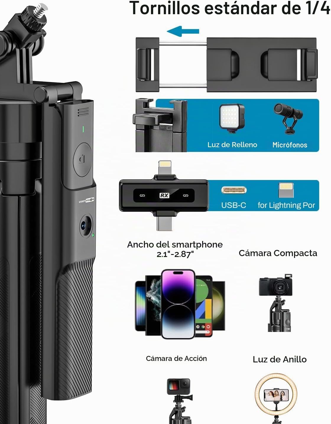 USKEYVISION - Kit de vlogging, elementos esenciales para creadores...