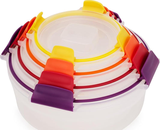 Joseph Joseph Nest Lock - Juego de 8 recipientes redondos de plásti...