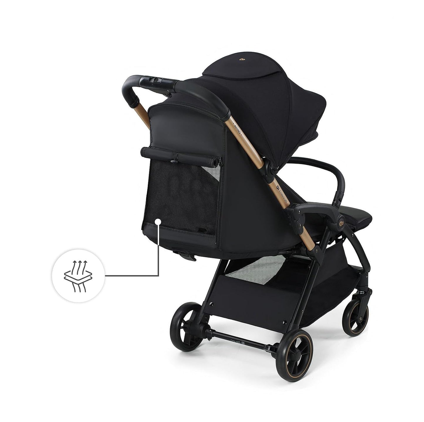 Kinderkraft APINO - Cochecito ligero, plegable automático, color ne...