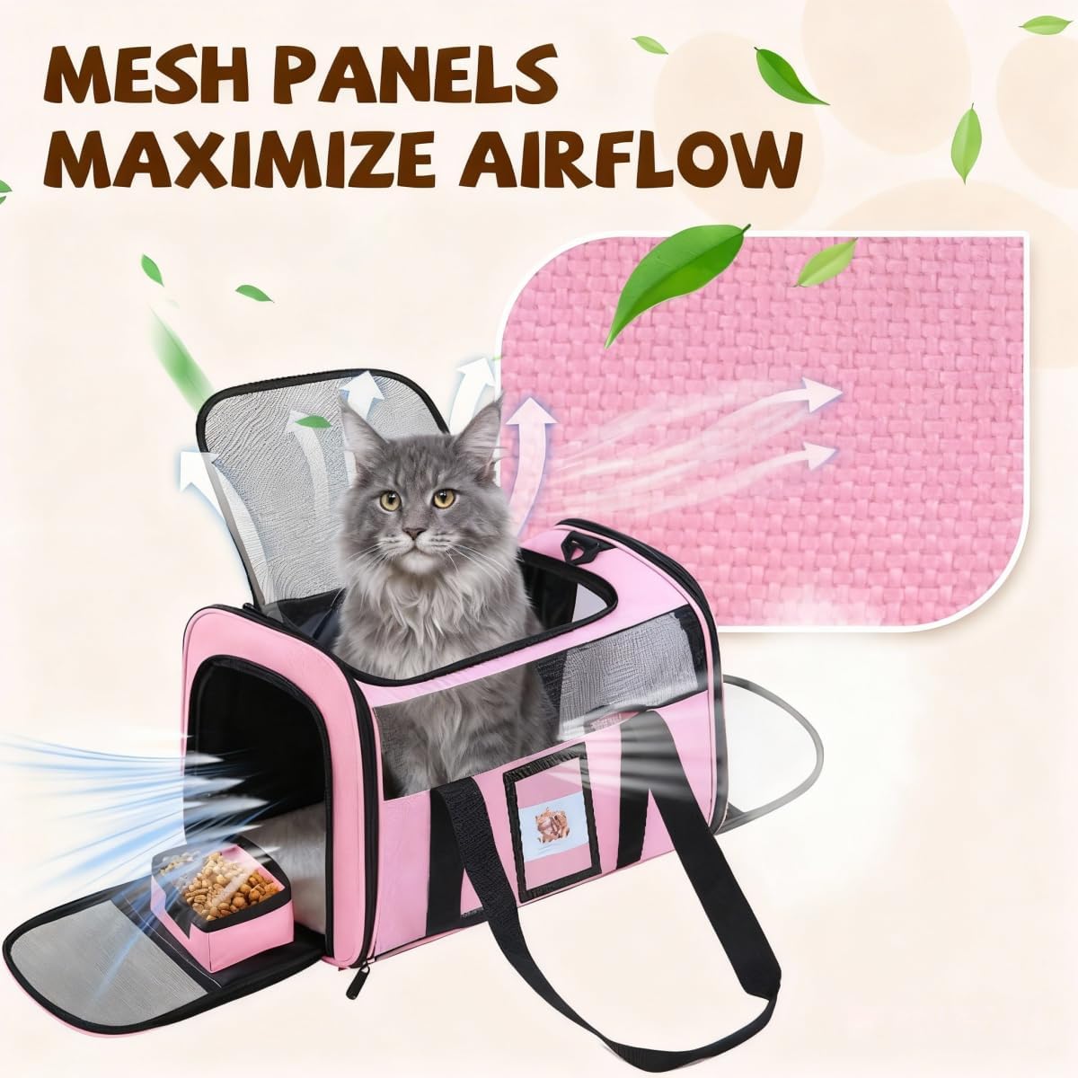 Transportador para gatos de lados suaves (hasta 16 libras), bolsa |...