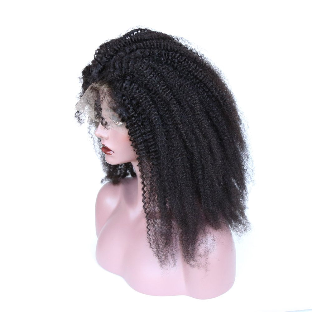 zigzag hair Pelucas de cabello humano rizado con encaje frontal par...