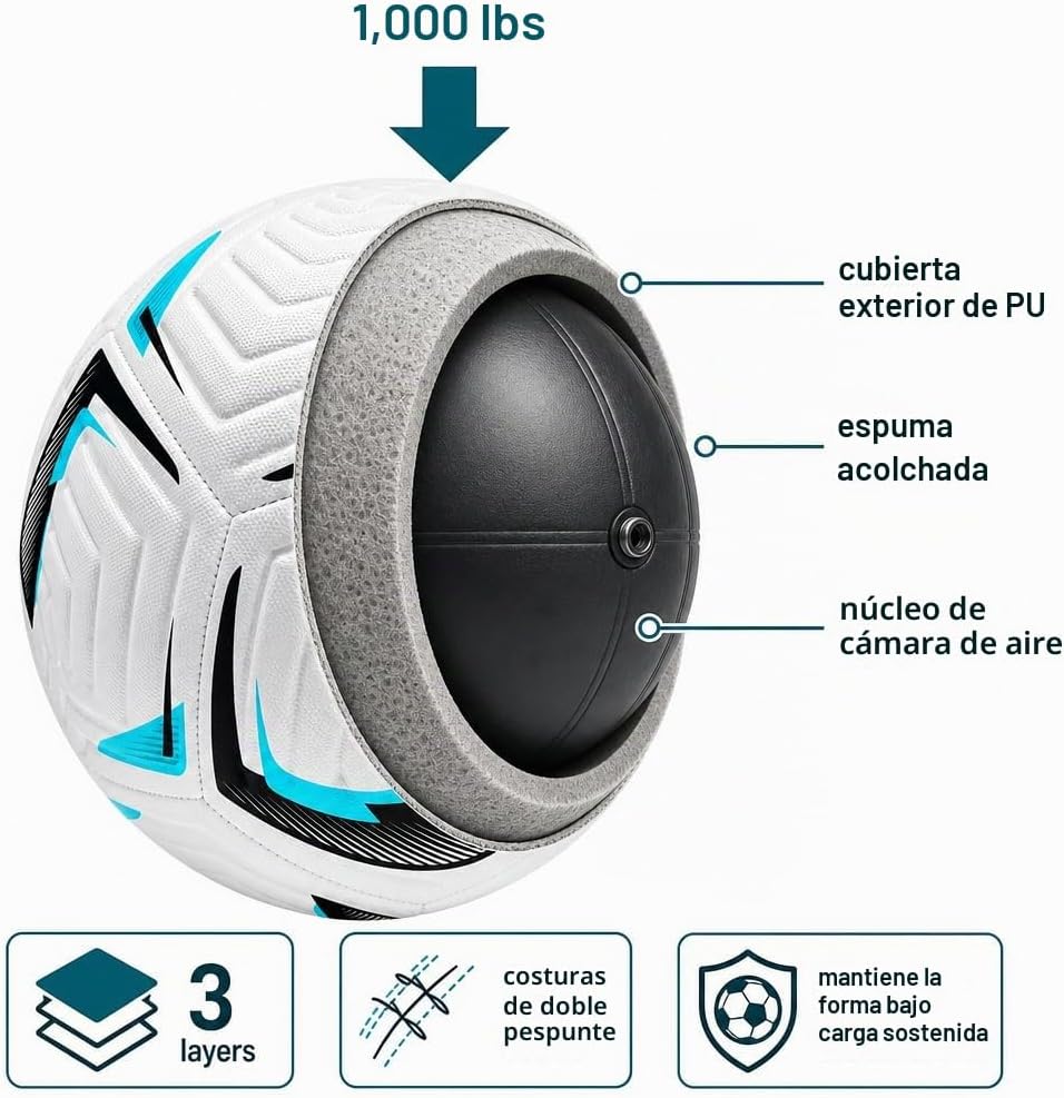 Western Star Balón de fútbol Helix- Tamaño 3 4 5 \u2013 Pelotas de...