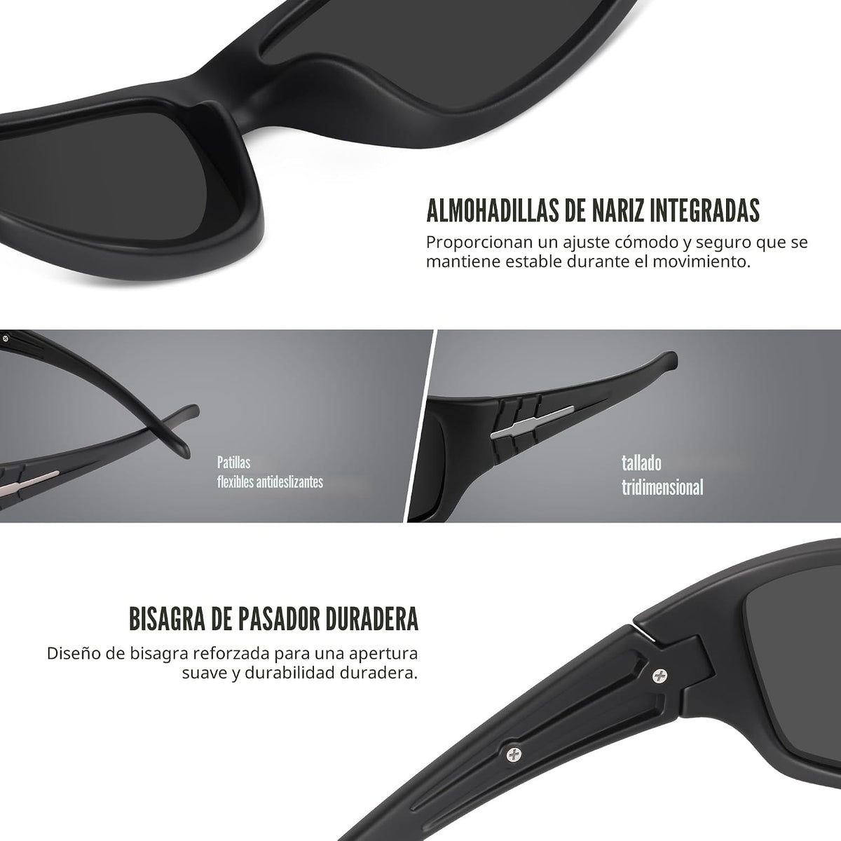 XVXV Gafas de sol deportivas polarizadas para hombres, gafas de sol...