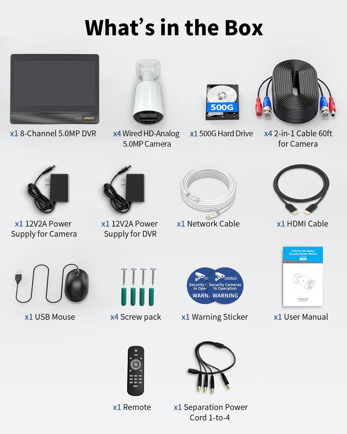 Sistema de cámara de seguridad con cable para exteriores, cámaras C...