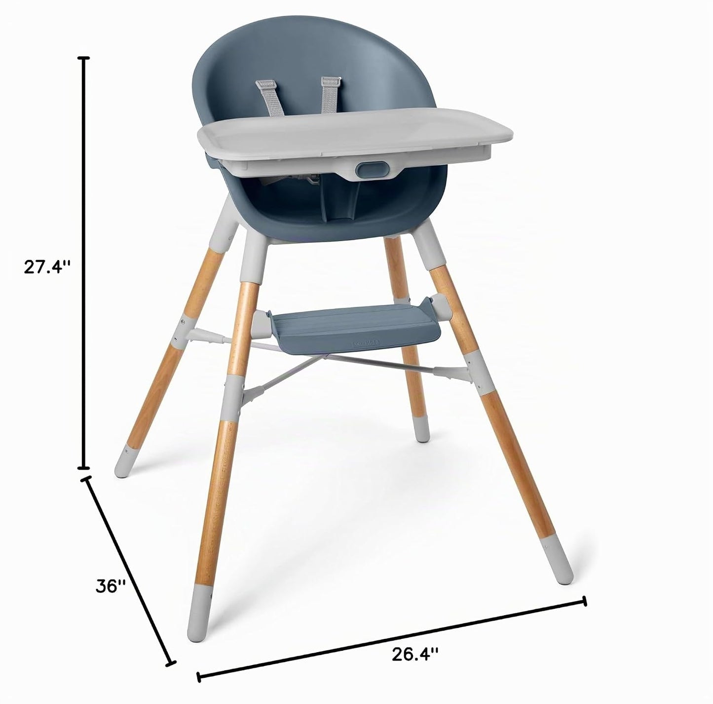 Skip Hop Silla alta para bebés 4 en 1 convertible, EON, azul pizarra