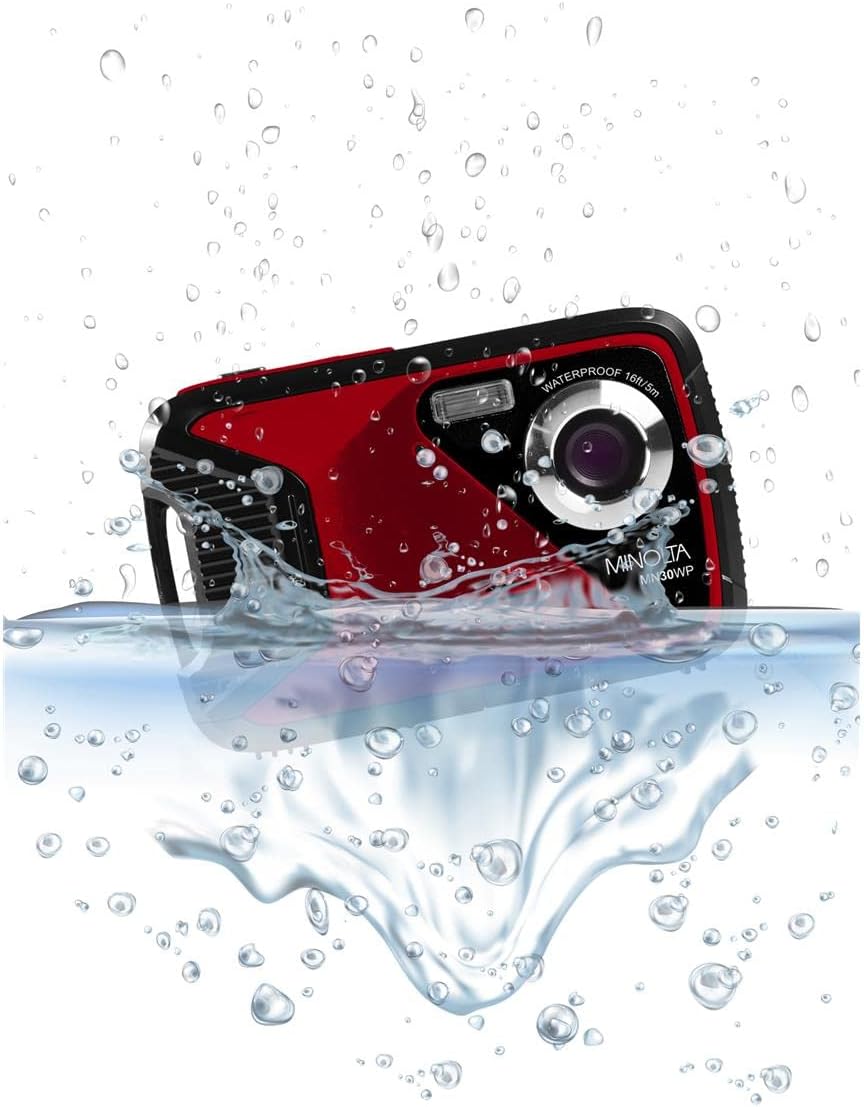 Minolta Cámara impermeable MN30WP, subacuática 16 pies, 21 MP, zoom...