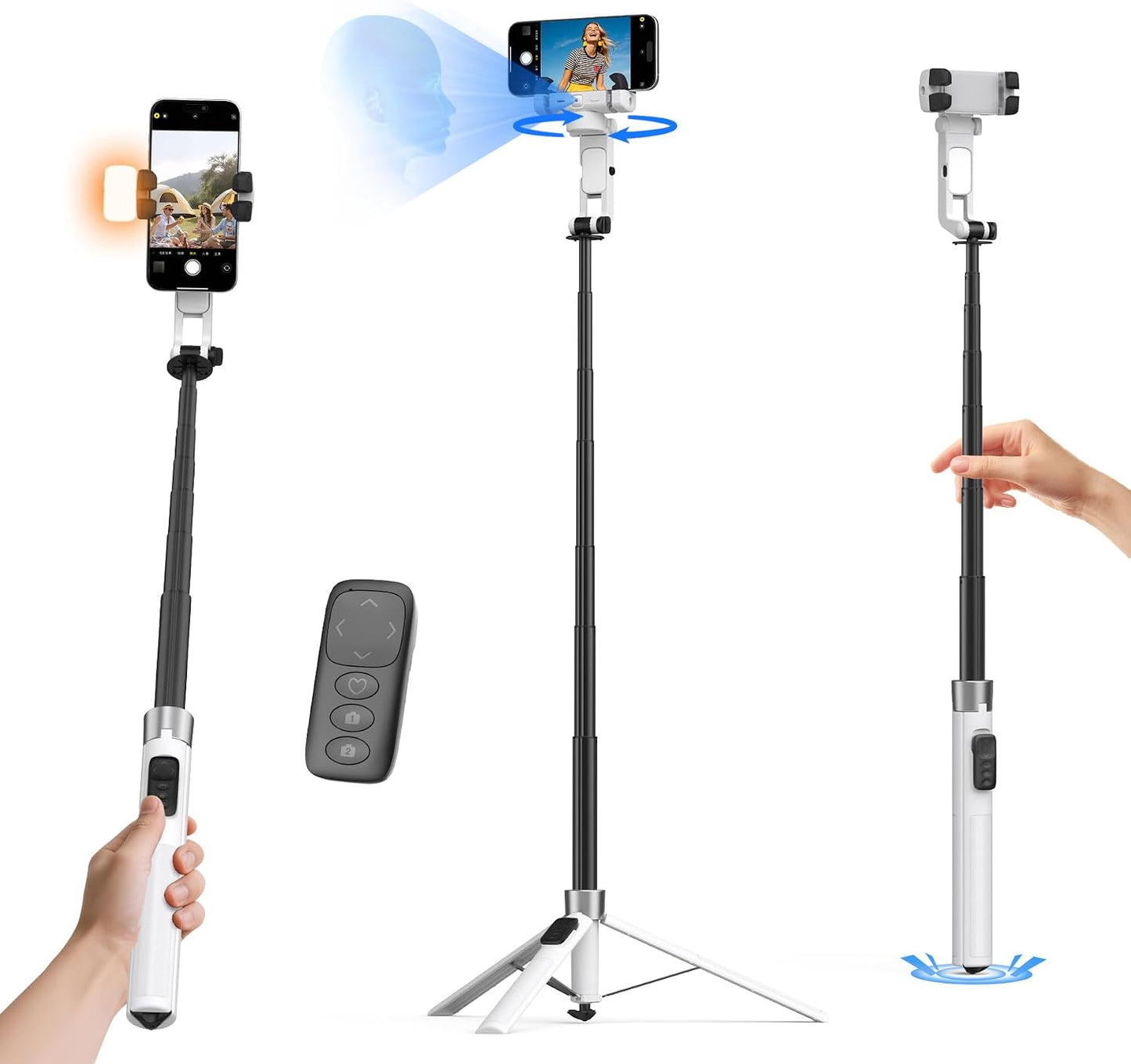 Trípode para selfie con seguimiento facial automático 2026 para iPh...