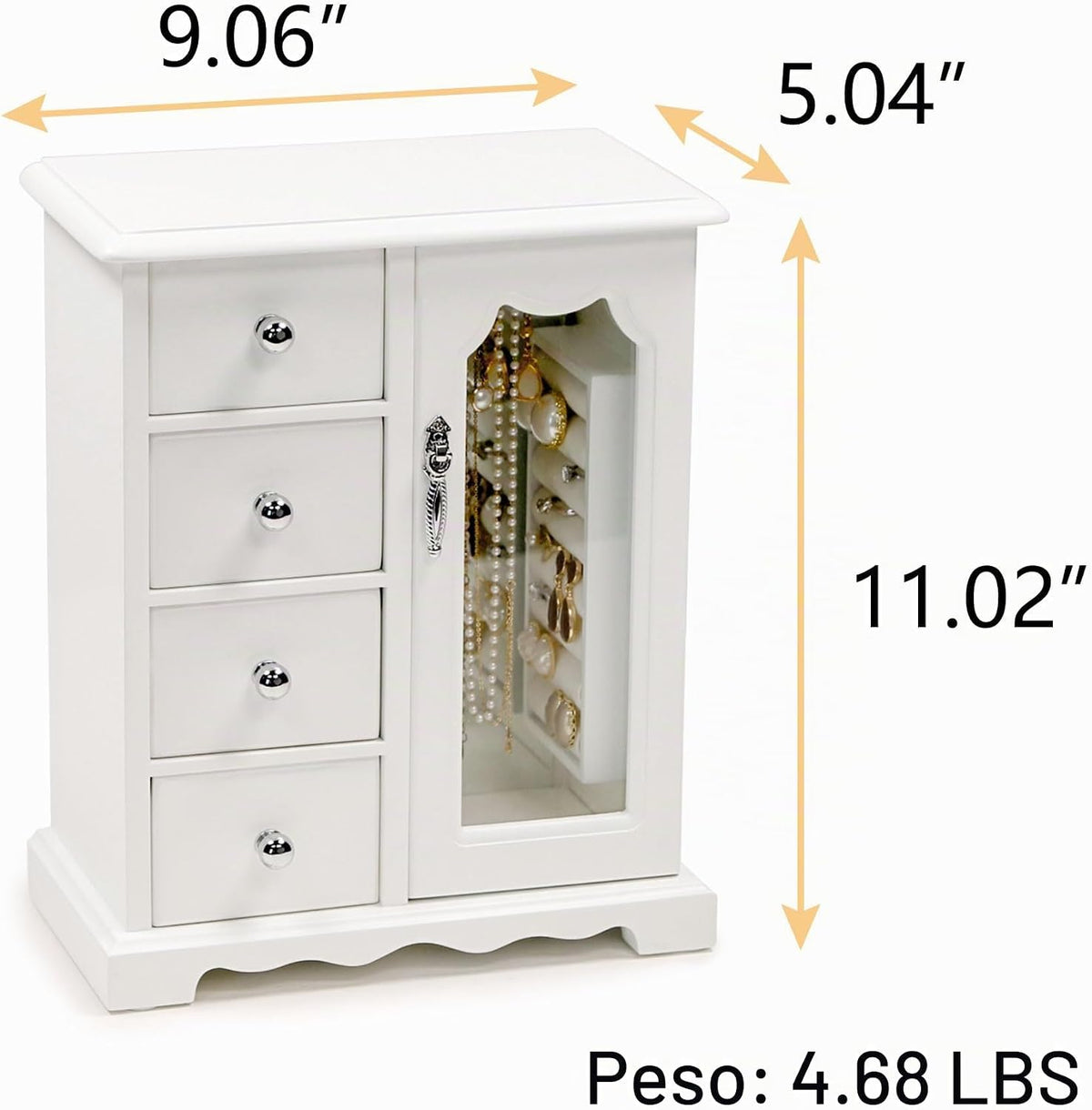 Kendal Caja de Joyería de Madera para Mujeres, Organizador de Joyas...